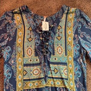 🌻SALE🌻💙NWT Free People Lace-Up Top ✨